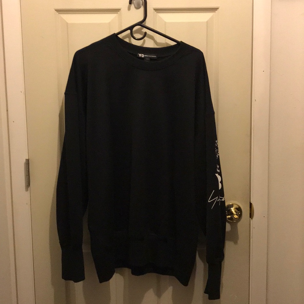 Men’s Y-3 Black Crewneck Swearshirt NWT sz L